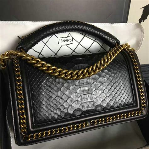 chanel boy bag snake price